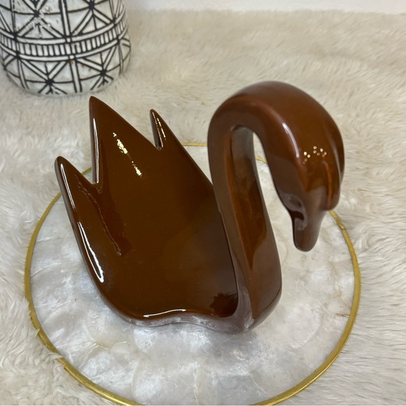 Vintage Ceramic Swan - Brown - Picture 5 of 6